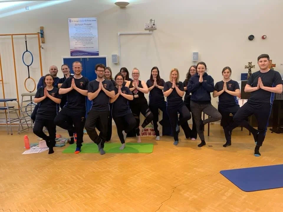 School-based yoga activities supporting wellbeing with Toni Marie Yoga in Greater Manchester