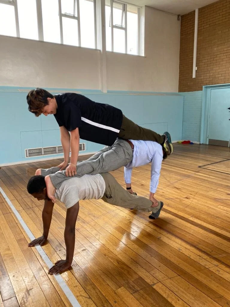 Children practising yoga and mindful movement in a Wigan primary school
